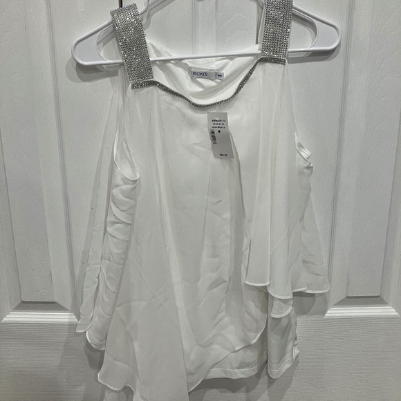 Flowy White Blouse from Ricki’s NWT - Picture 1 of 4